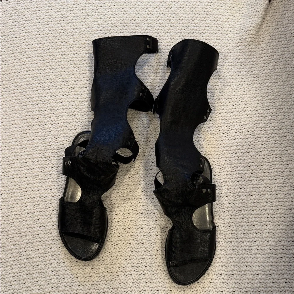 STUART WEITZMAN Tall Cut Out Gladiator Sandals Flats Boot Shoe 6/5 M